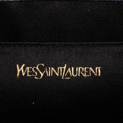 Saint Laurent Calfskin Monogram Large Belle De Jour Clutch Navy 6 of 7