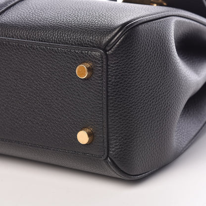 Celine Grained Calfskin Small 16 Top Handle Bag Black 12 of 12