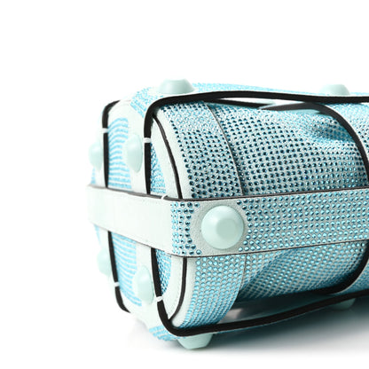 Salvatore Ferragamo Calfskin Crystal Small Cage Bag Blue 9 of 9