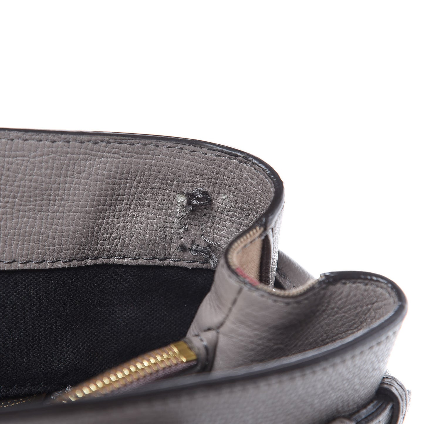 Derby Calfskin House Check Medium Banner Tote Thistle Grey