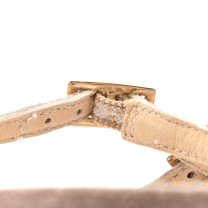 Jimmy Choo Glitter Lang Sandals 37.5 Ballet Pink 21 of 26
