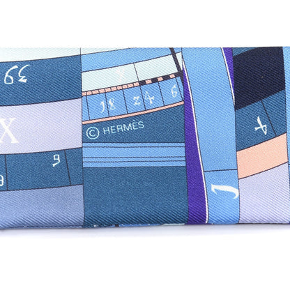 Hermes Silk Astrologie Nouvelle Twilly Ultraviolet Bleu Corail 3 of 4