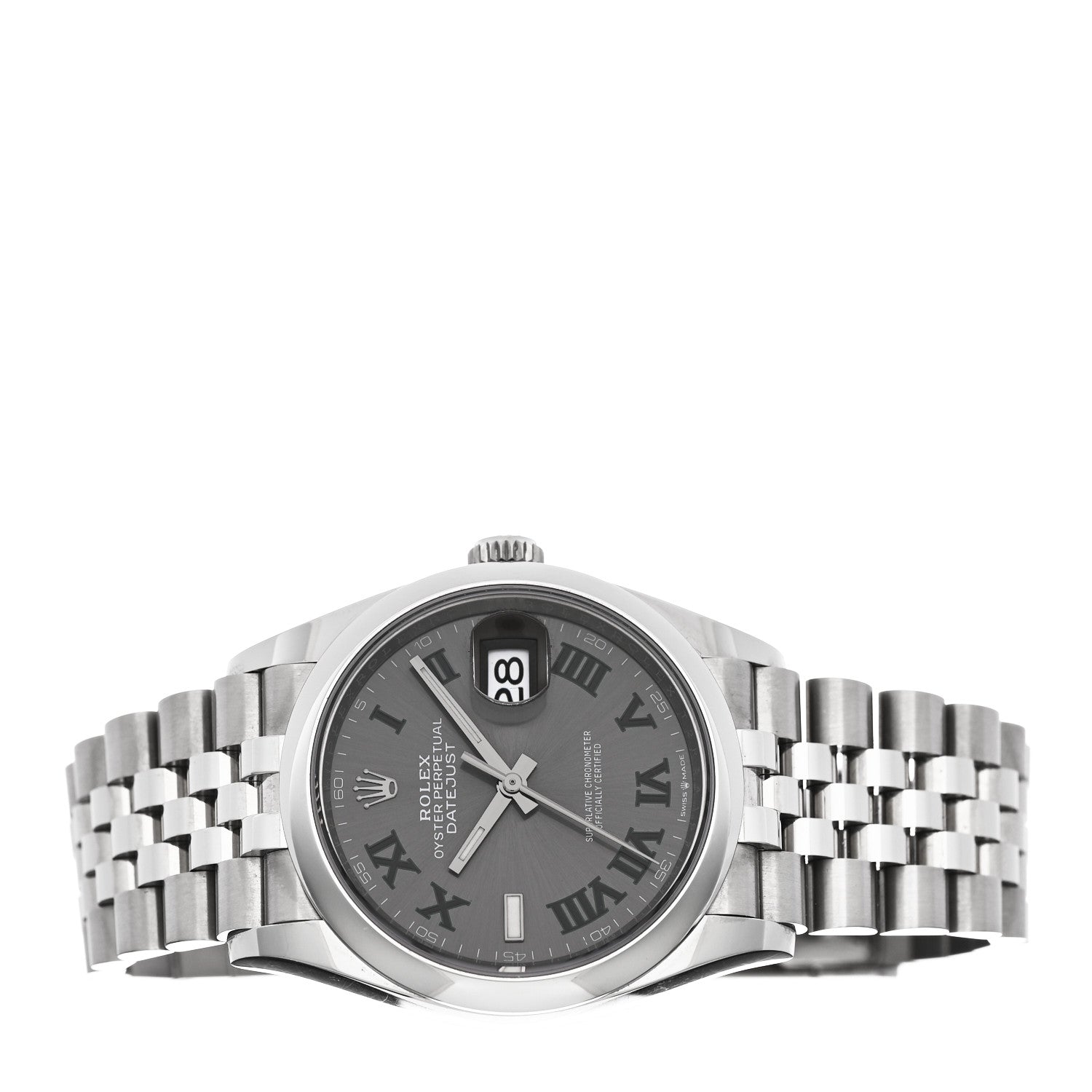 Rolex Stainless Steel 36mm Oyster Perpetual Wimbledon Datejust Watch Slate 126200 2 of 5