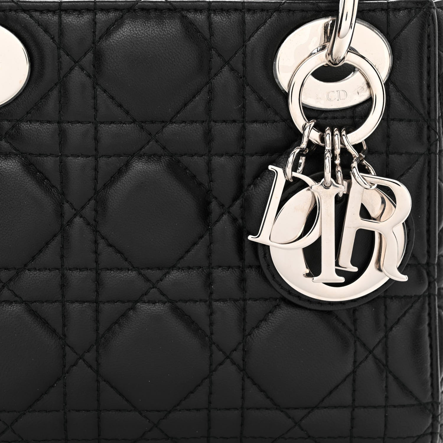 Christian Dior Lambskin Cannage Mini Lady Dior Black 8 of 11