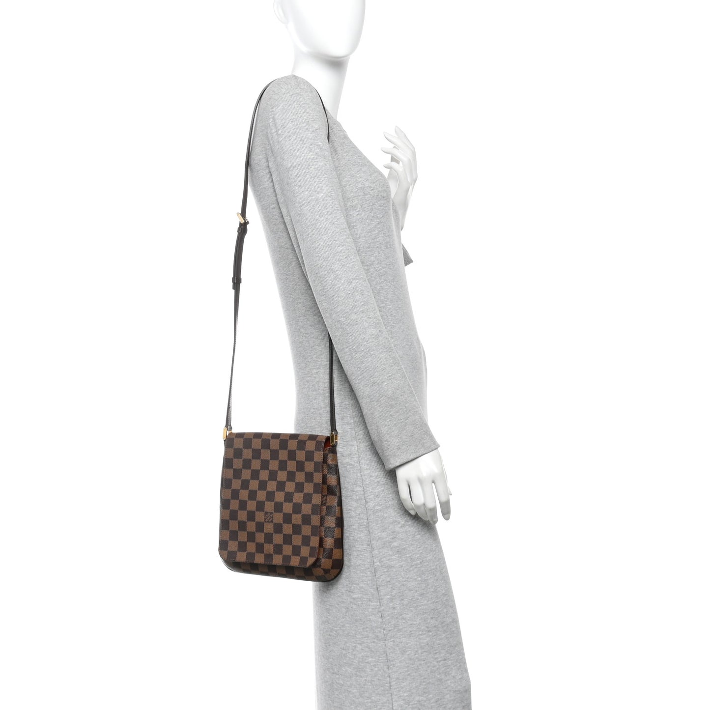 Damier Ebene Musette Salsa Long Strap