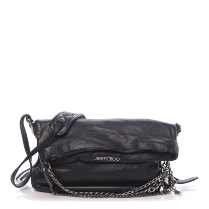 Jimmy Choo Lambskin Small Biker Hobo Black 1 of 11