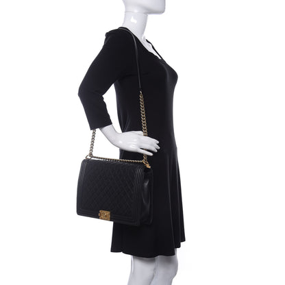 Chanel Lambskin Quilted Large Boy Flap Black 2 of 10