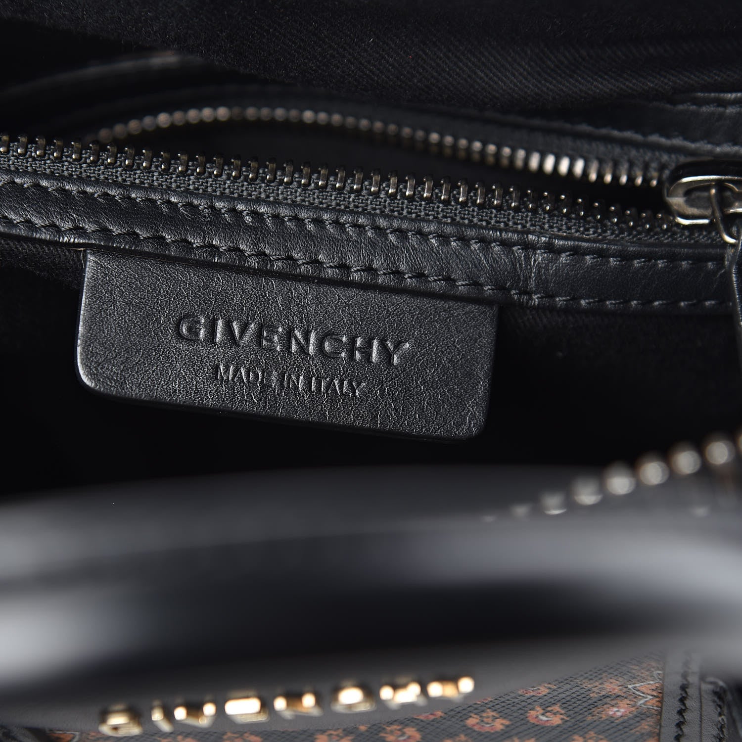 Givenchy Textured Coated Canvas Paisley Print Small Antigona Black 6 of 10