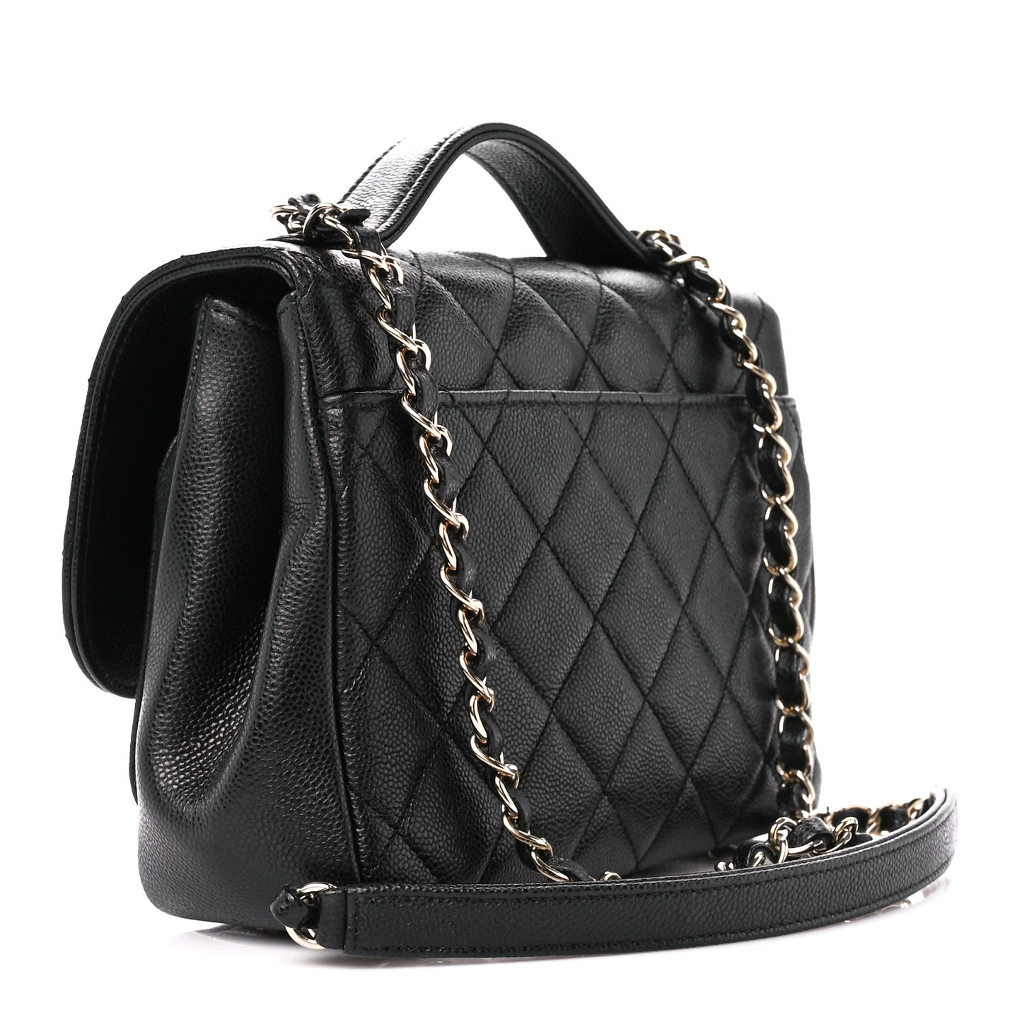 Caviar Quilted Medium Business Affinity Flap Black
