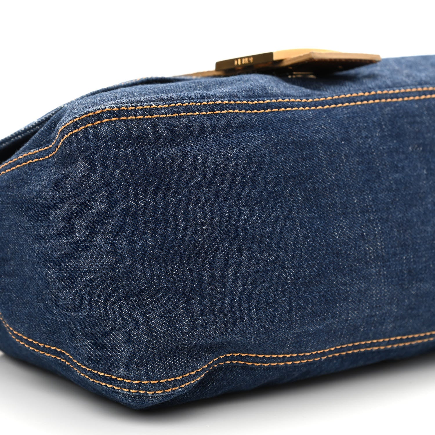 Fendi Denim Lizard Mama Baguette Blue 9 of 11