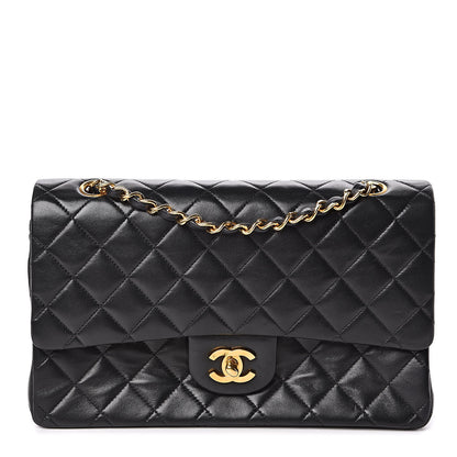 Chanel Lambskin Quilted Medium Double Flap Black 1 of 15