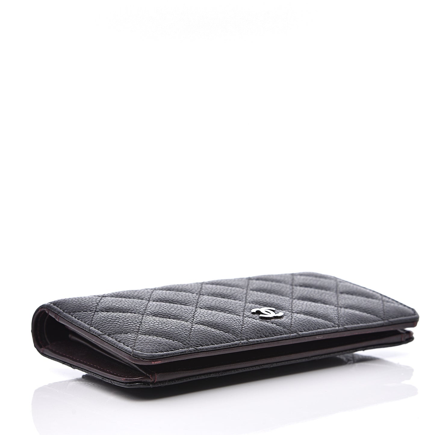 Caviar Quilted Yen Wallet Black