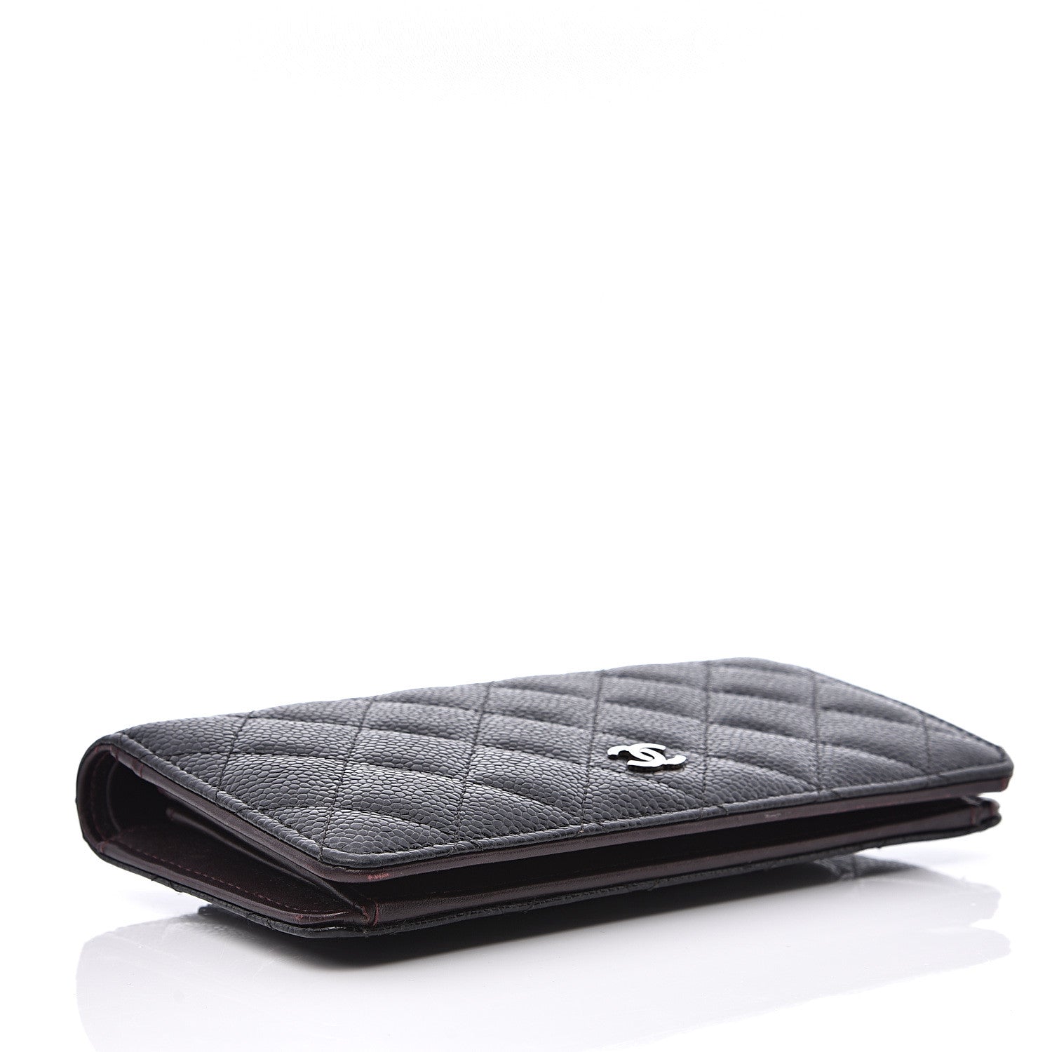 Chanel Caviar Quilted Yen Wallet Black 3 of 11