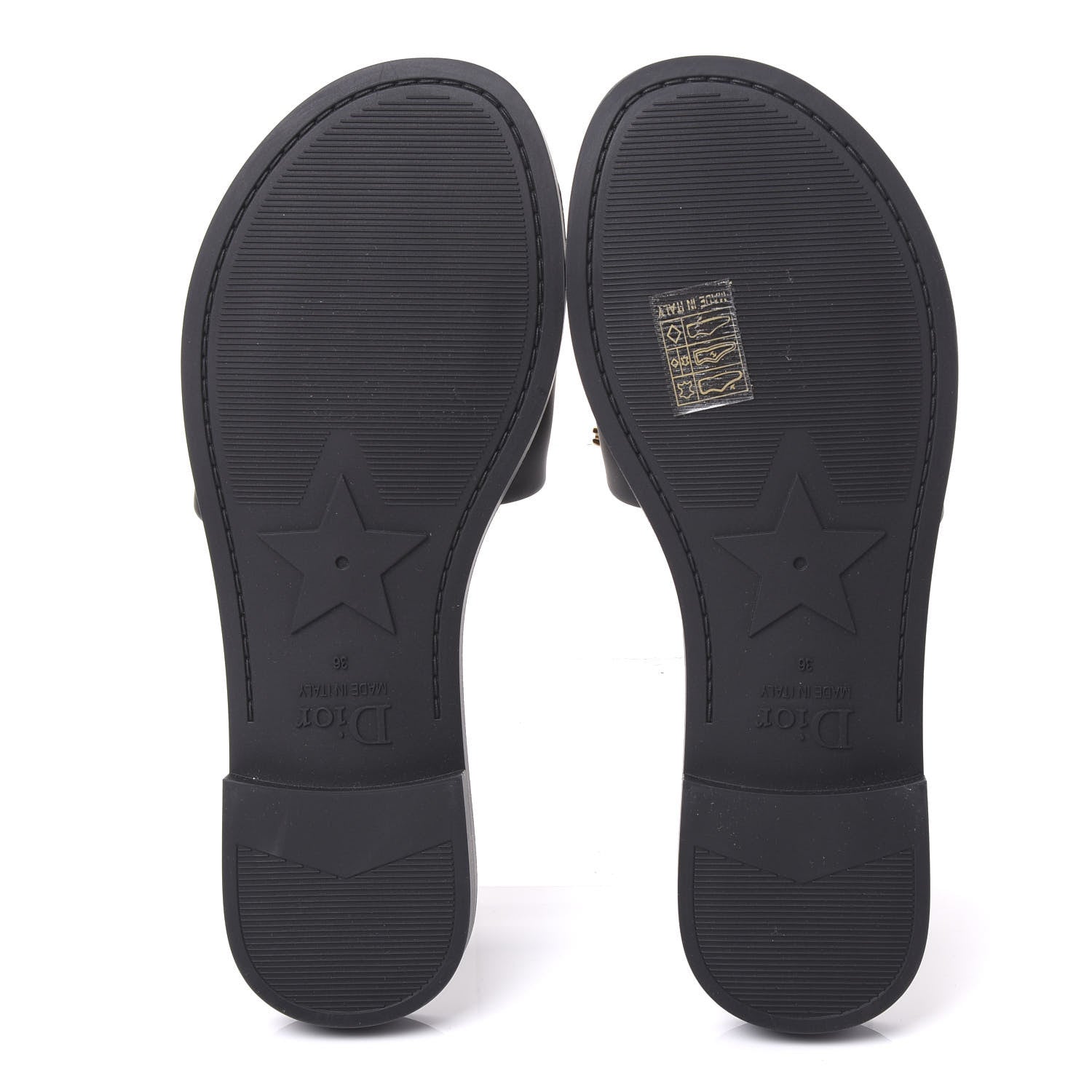 Christian Dior Matte Calfskin Pearl Dio(r)evolution Slide Sandals 36 Black 5 of 9