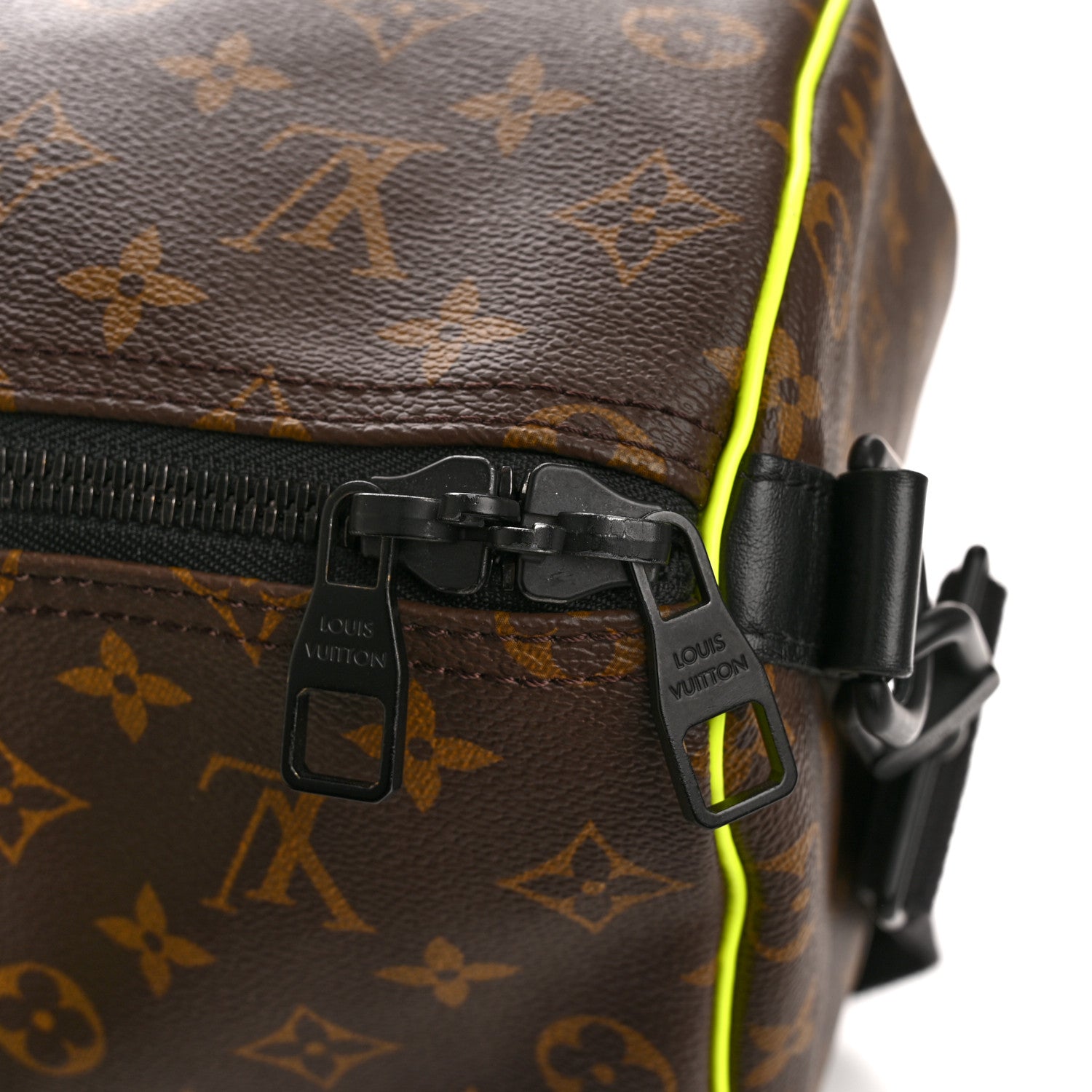 Louis Vuitton Monogram Macassar Keepall Bandouliere 50 Florescent Yellow 11 of 12