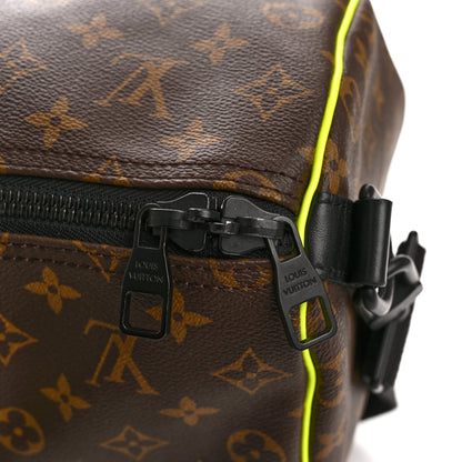 Louis Vuitton Monogram Macassar Keepall Bandouliere 50 Florescent Yellow 11 of 12