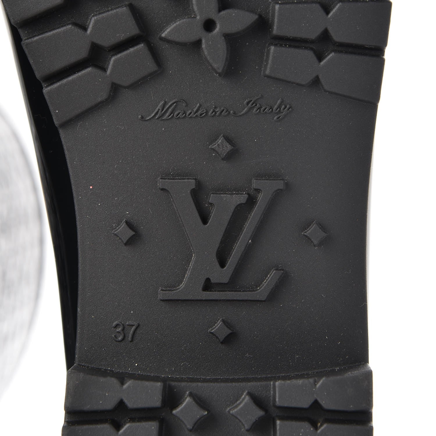 Louis Vuitton Rubber Embossed Monogram Splash Rain Boots 37 Black 6 of 7