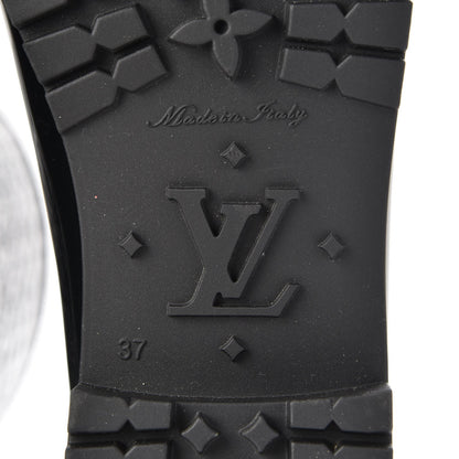 Louis Vuitton Rubber Embossed Monogram Splash Rain Boots 37 Black 6 of 7