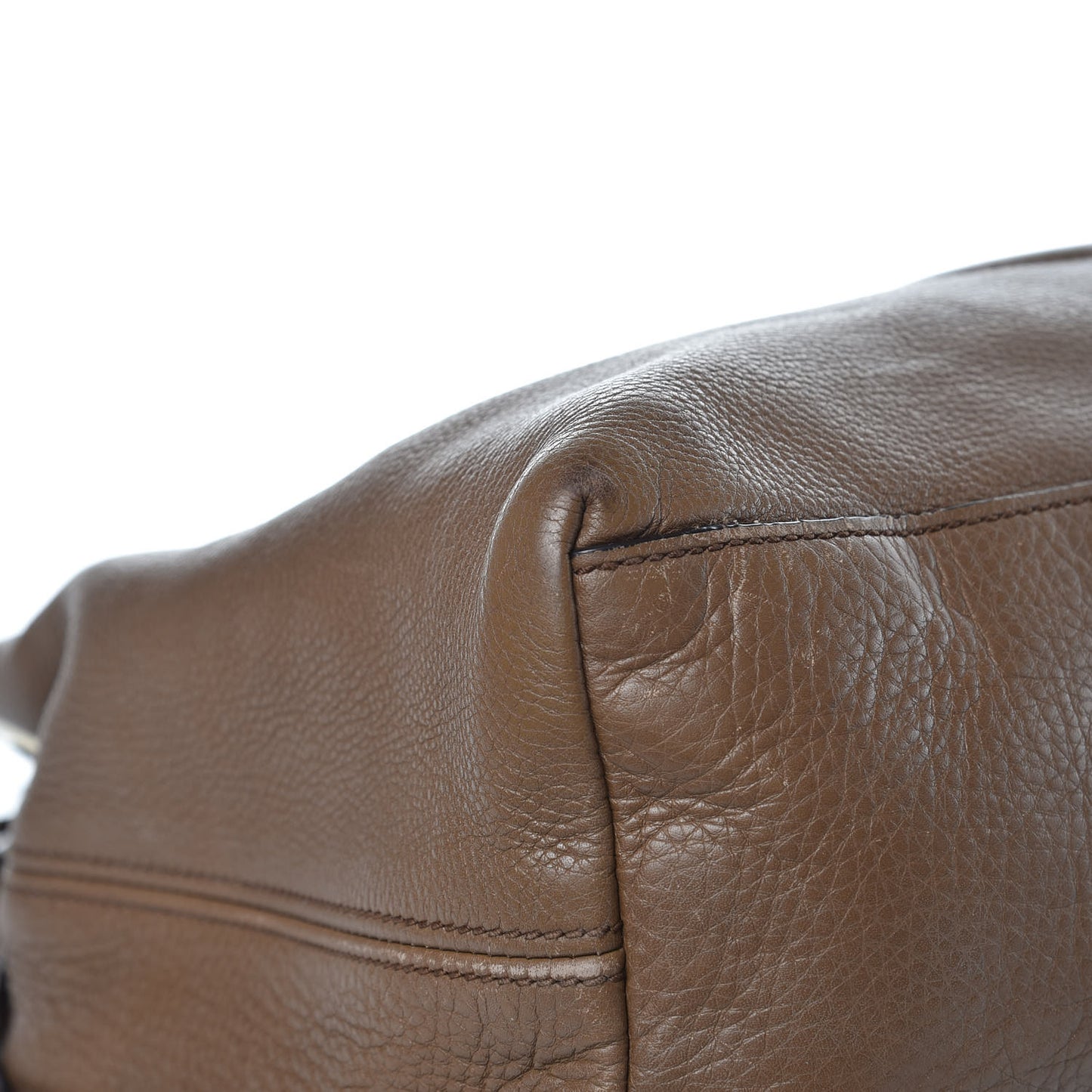 Pebbled Calfskin Medium Soho Chain Shoulder Bag Maple Brown