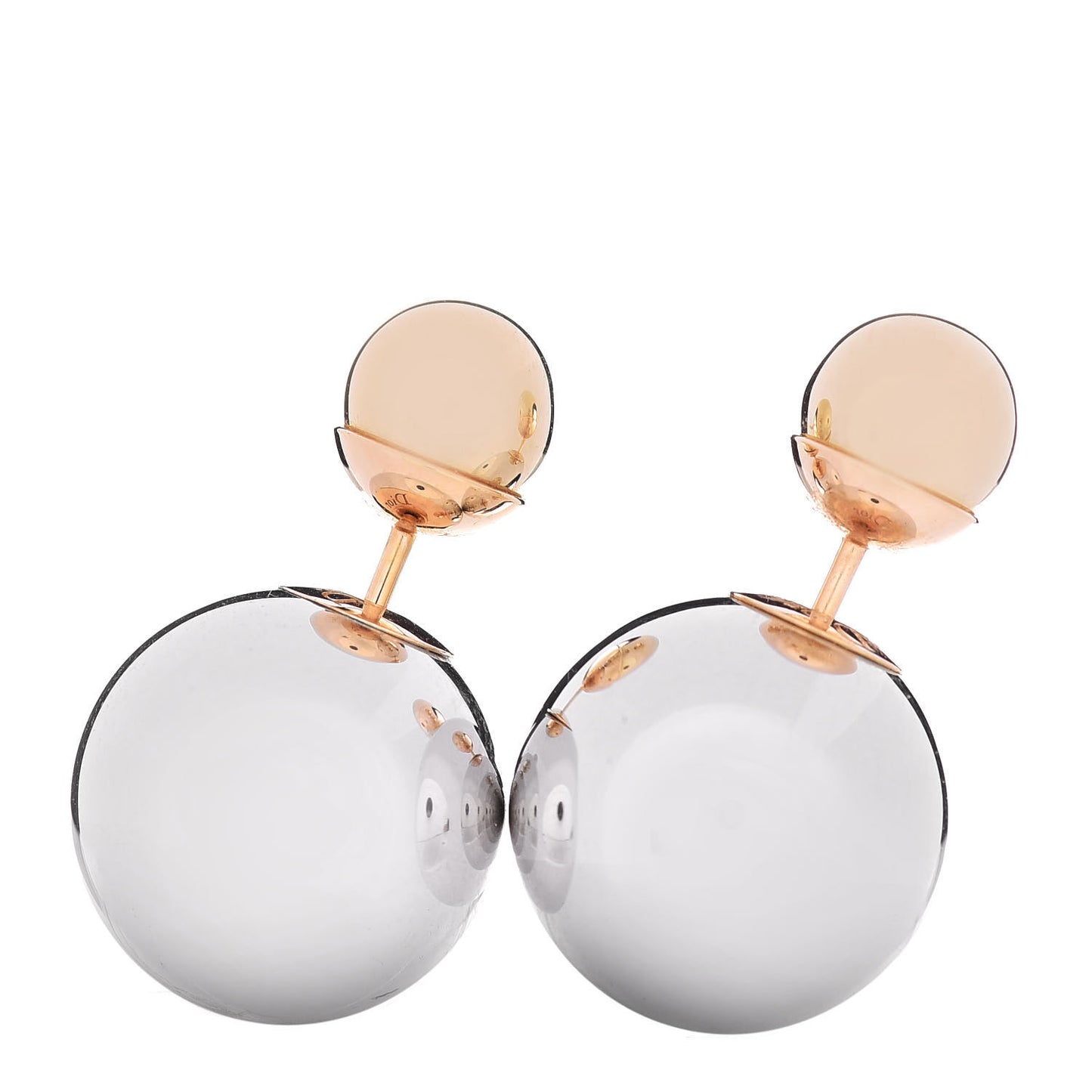 Mise En Dior Tribal Earrings Rose Gold Silver