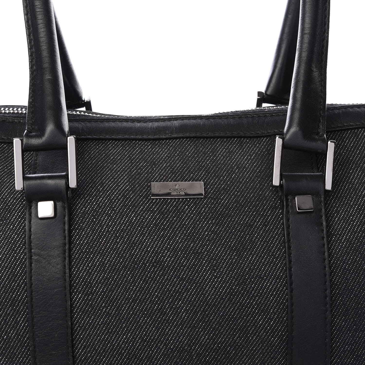 Gucci Denim Boston Bag Black 11 of 11