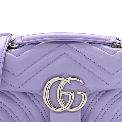Gucci Lambskin Matelasse Small GG Marmont Shoulder Bag Lapis 7 of 9
