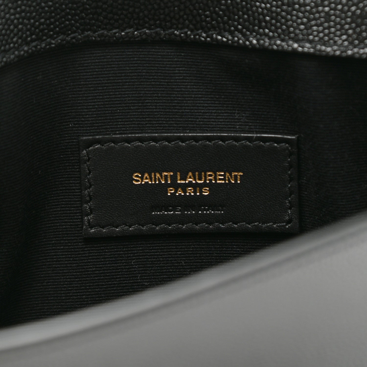 Saint Laurent Grain De Poudre Uptown Pouch Black 6 of 6