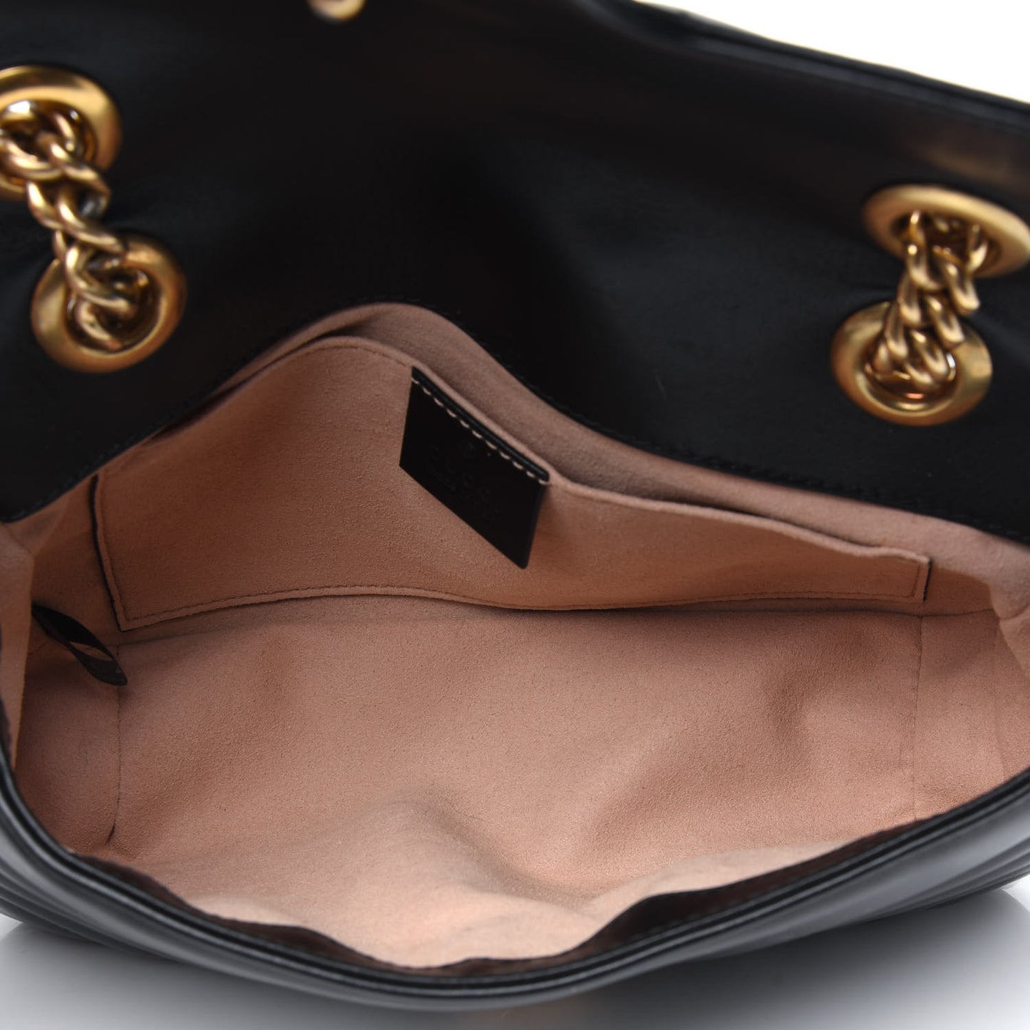 Calfskin Matelasse Mini GG Marmont Shoulder Bag Black