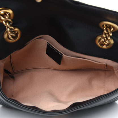 Gucci Calfskin Matelasse Mini GG Marmont Shoulder Bag Black 5 of 21