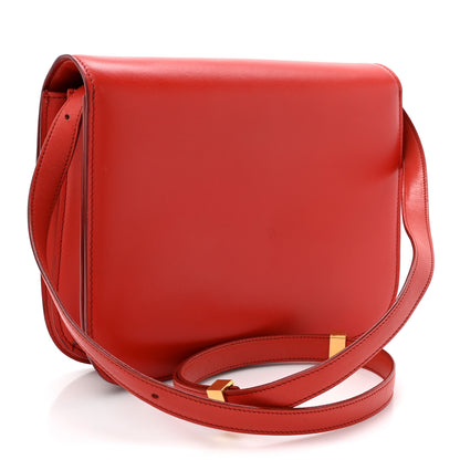 Celine Calfskin Medium Classic Box Flap Bag Red 3 of 16