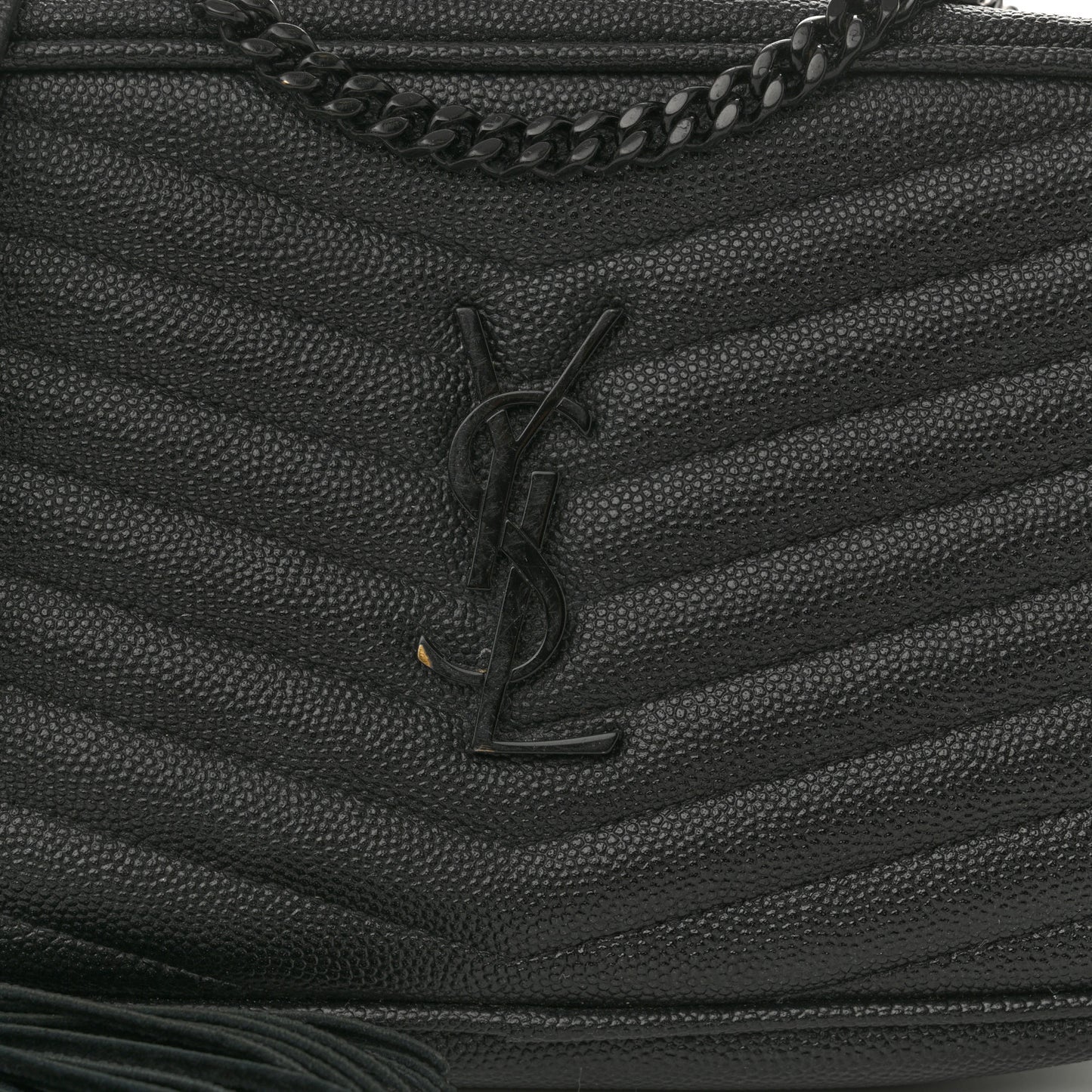 Grain De Poudre Matelasse Monochrome Monogram Mini Lou Camera Bag Black