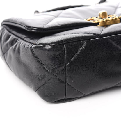 Chanel Goatskin Quilted Medium 19 Flap Black 8 of 11