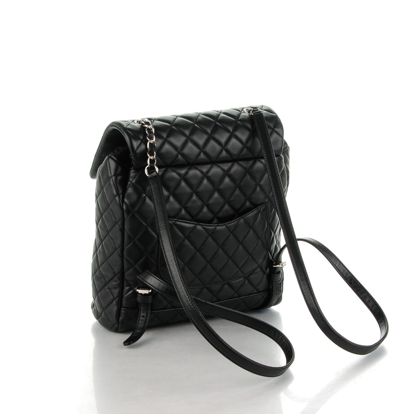 Lambskin Quilted Large Urban Spirit Backpack Black