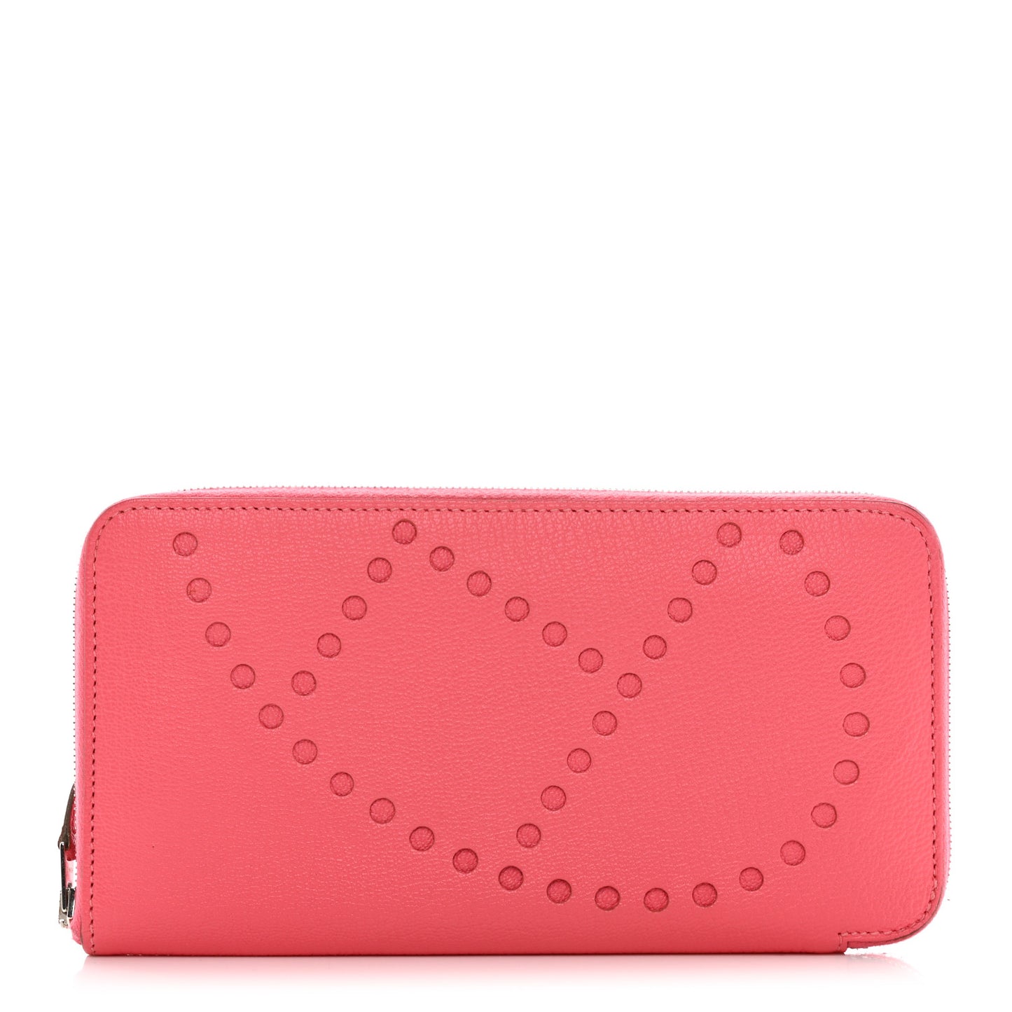 Chevre Mysore Evelyne Long Wallet Rose Tyrien