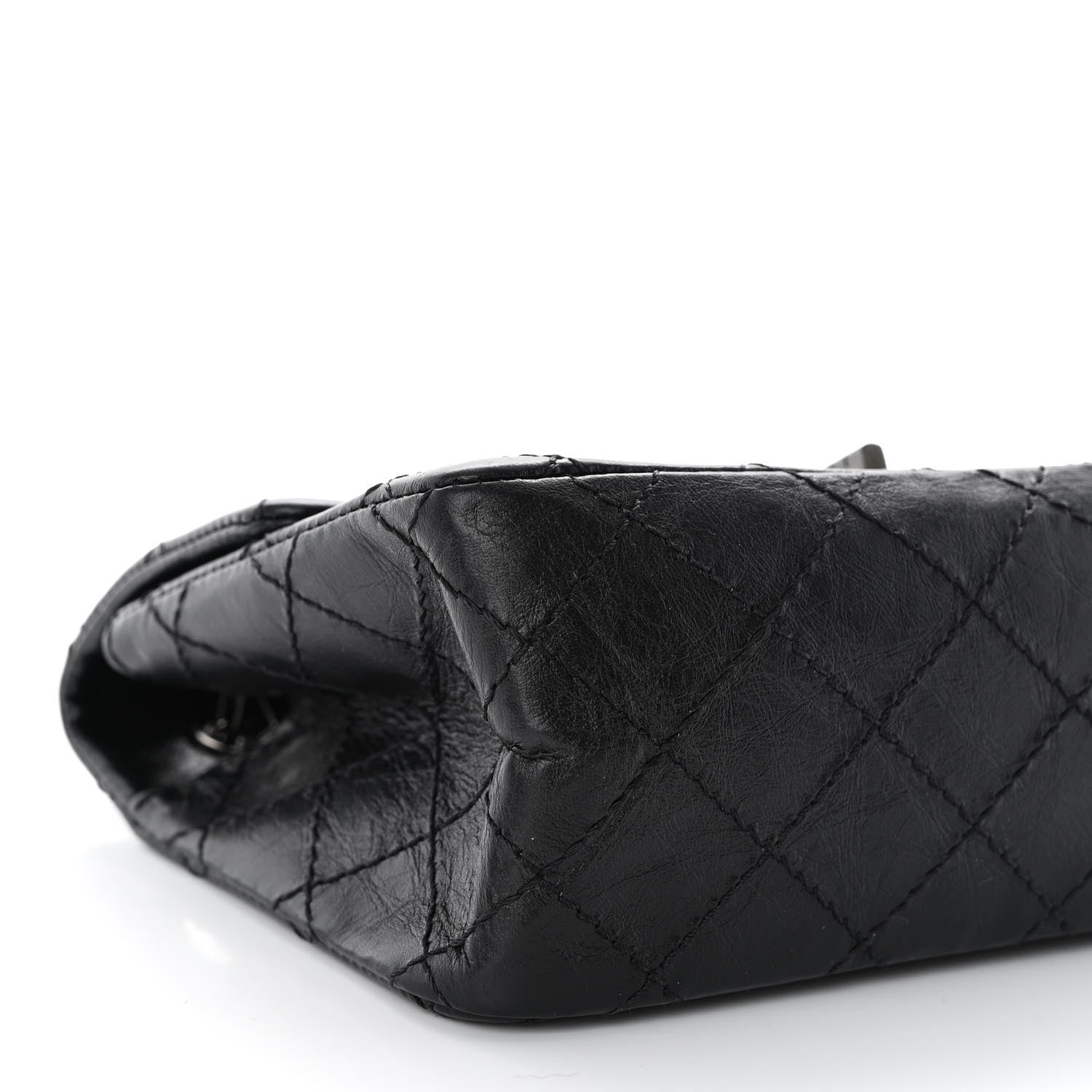 Chanel Aged Calfskin Quilted 2.55 Reissue Mini Flap So Black 9 of 10