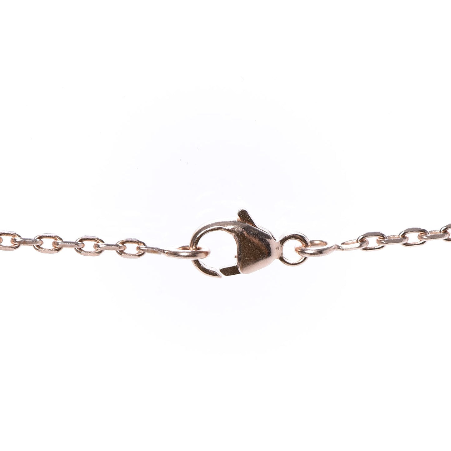 Lacquered Rose Gold Pop H Pendant Necklace Black