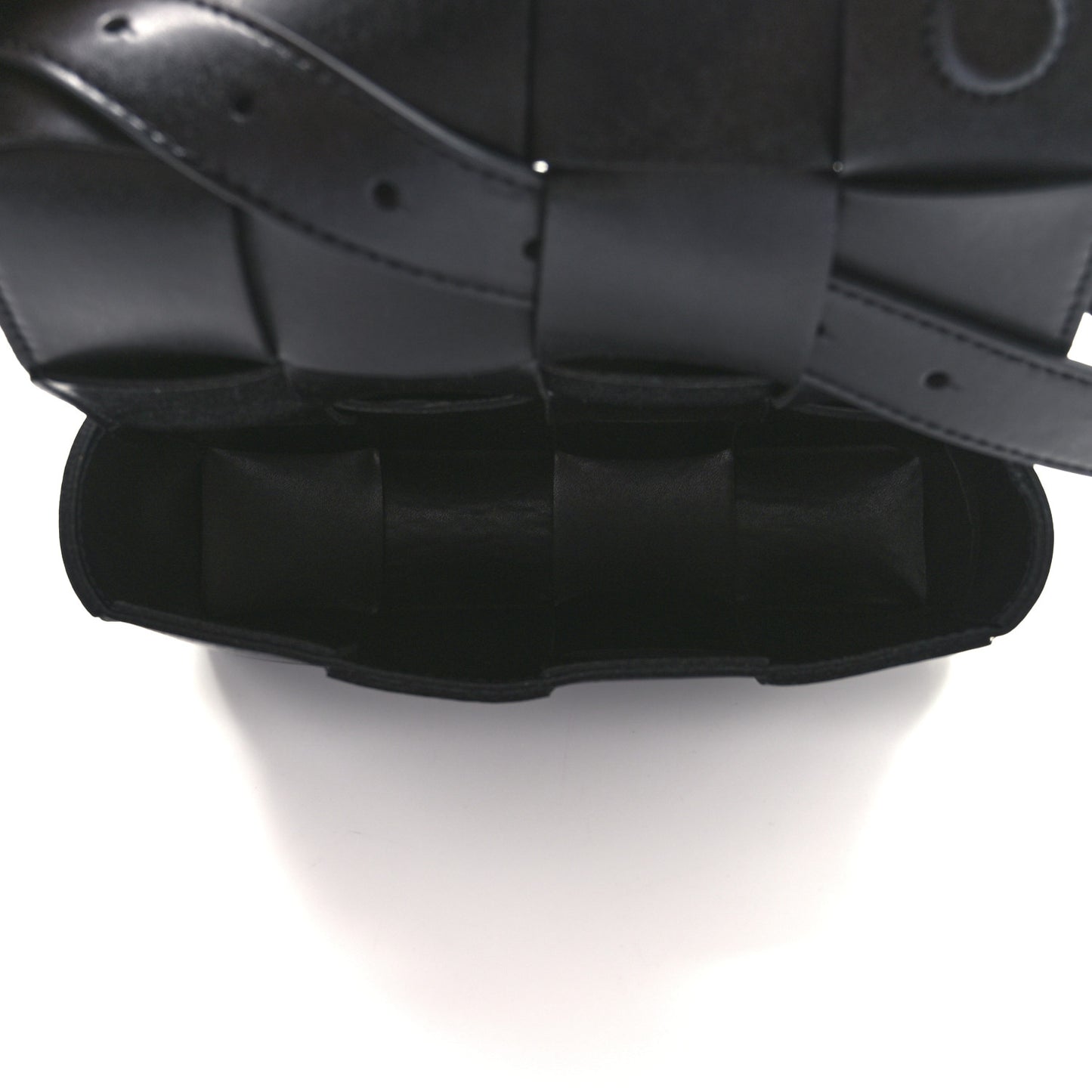 Nappa Maxi Intreccio The Belt Cassette Bag Black
