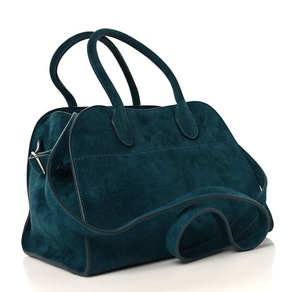 The Row Suede Soft Margaux 10 Bag Teal Green 3 of 11