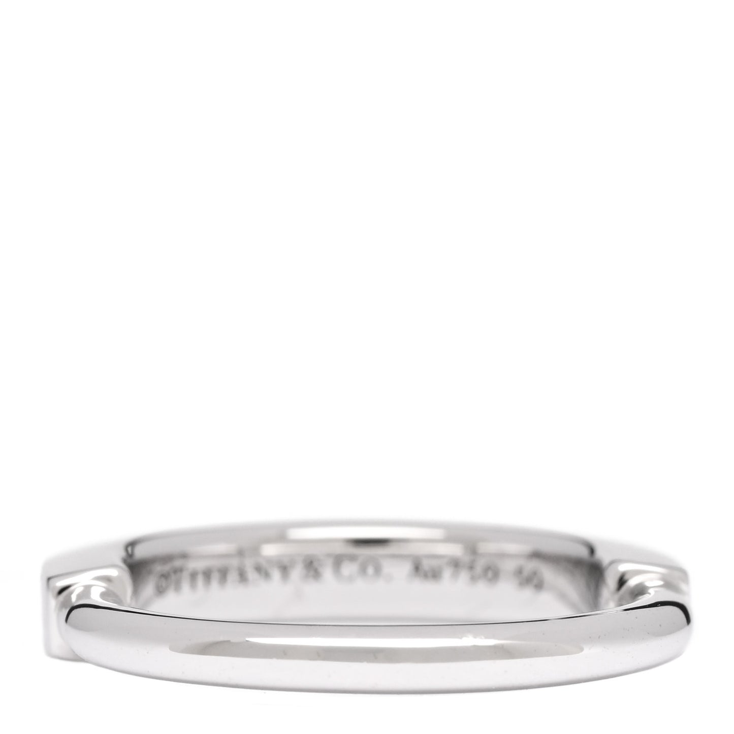 18K White Gold Lock Ring 50 5.5