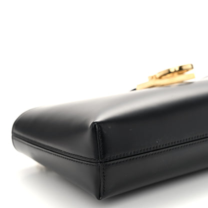 Salvatore Ferragamo Calfskin Trifolio Shoulder Bag Black 8 of 9