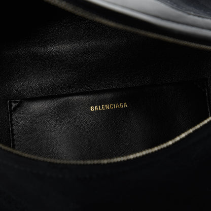 Balenciaga Canvas Jacquard Diagonal Allover Logo XS Souvenir Belt Bag Black 8 of 9