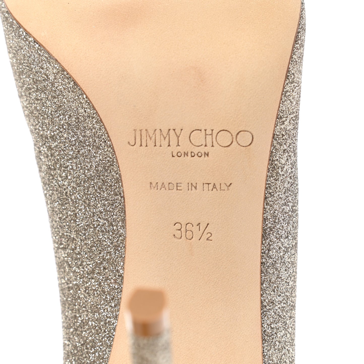 Coarse Glitter Pointy Toe Romy 100 Pumps 36.5 Silver