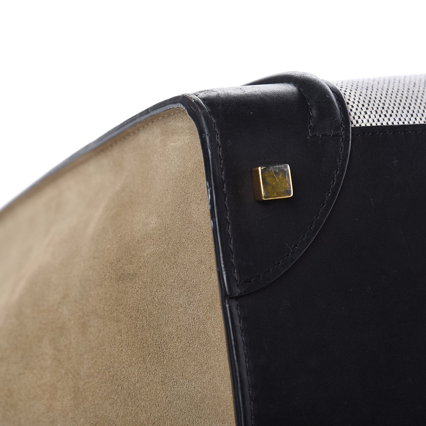 Canvas Smooth Calfskin Suede Mini Tri-Color Luggage