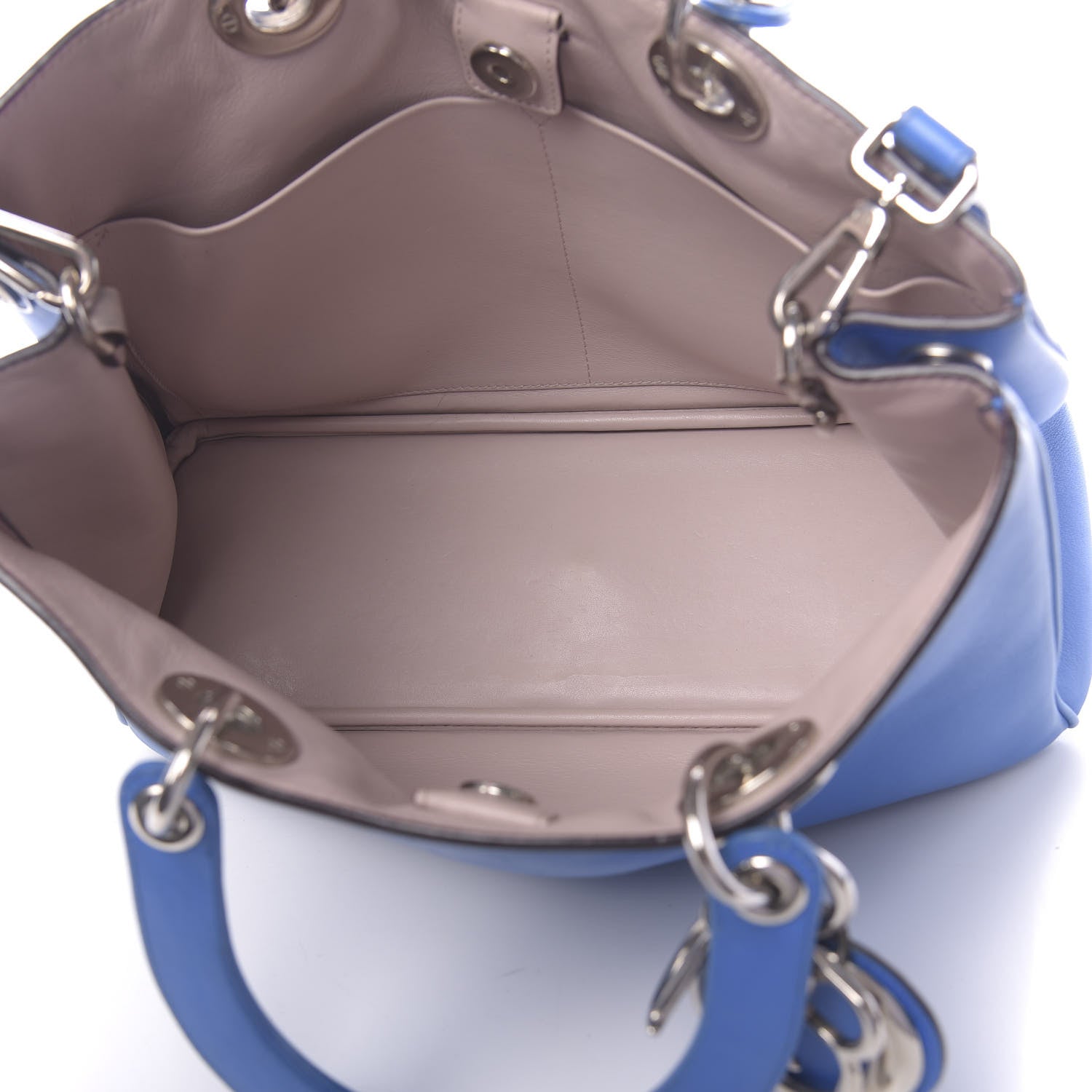 Christian Dior Smooth Calfskin Medium Diorissimo Tote Blue 7 of 12