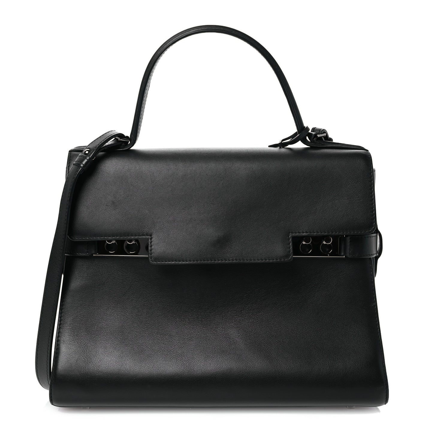 Calfskin MM Tempete Satchel Black