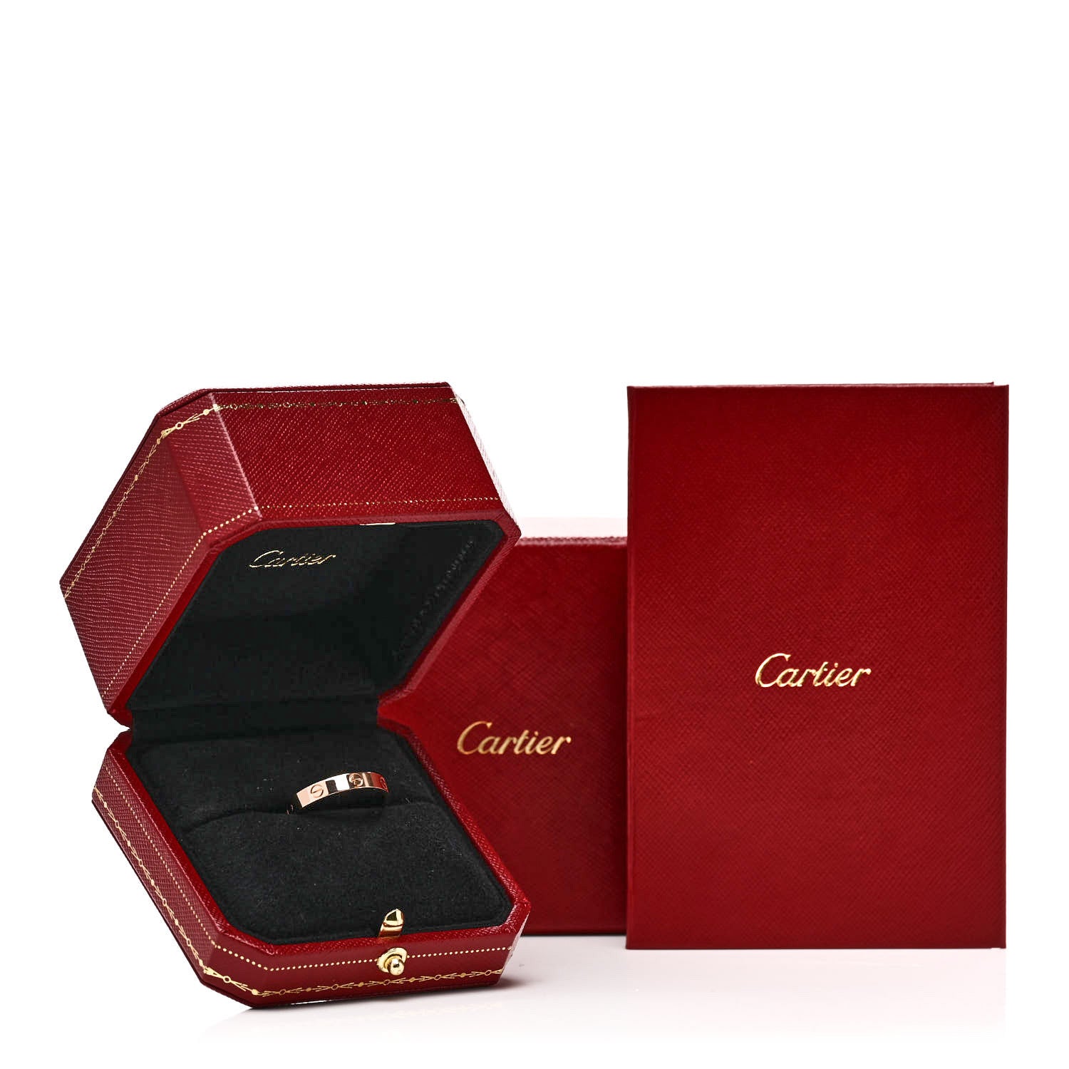 Cartier 18K Yellow Gold 3.5mm LOVE Wedding Band Ring 55 7.25 5 of 5