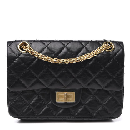 Chanel Aged Calfskin Quilted 2.55 Reissue Mini Flap Black 1 of 11