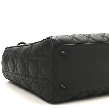 Christian Dior Ultra Matte Calfskin Cannage Medium Lady Dior Black 8 of 10