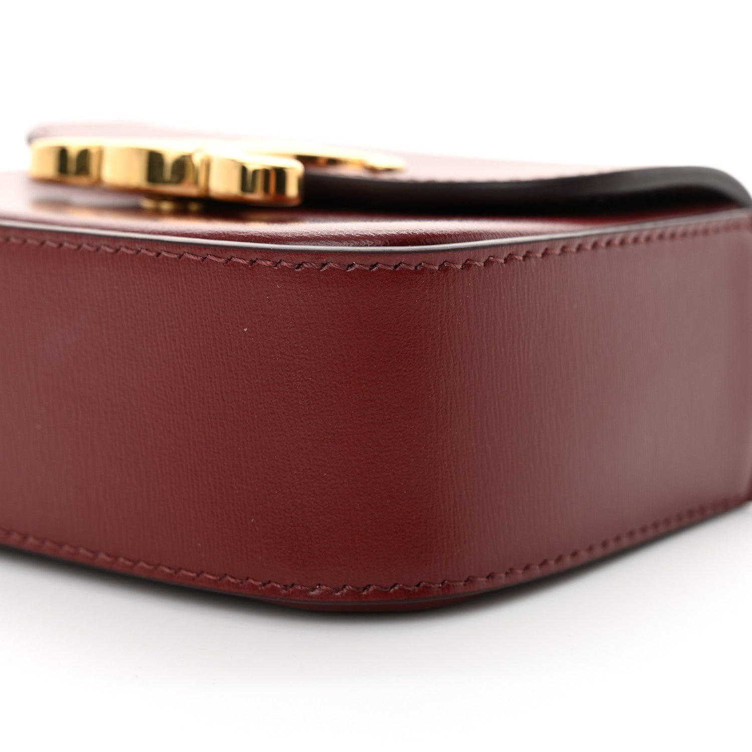 Celine Shiny Calfskin Mini Chain Claude Burgundy 10 of 10