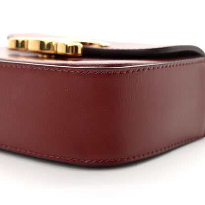 Celine Shiny Calfskin Mini Chain Claude Burgundy 10 of 10